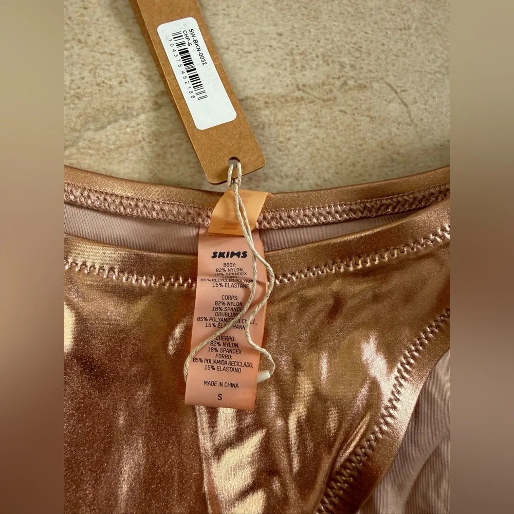 SKIMS Shimmering Bronze Bikini Bottom